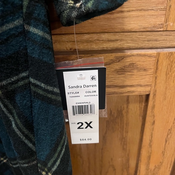 Sandra Darren Hunter Green Plaid Dress - Picture 2 of 2